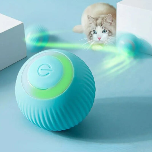 Smart Electric Cat Ball Toys Automatic Rolling Cat Toys for Cats Training Self-Moving Kitten Toys for Indoor Interactive Playing