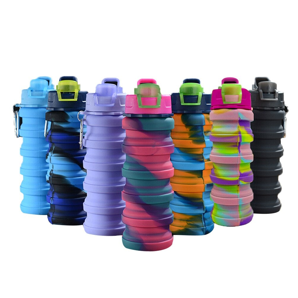 HJShop™ - Foldable Silicon Water Bottle 500ML